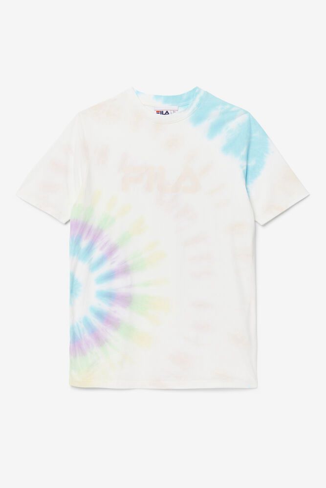 Fila T-Shirt Womens White - Alivia Tie Dye - Philippines 7149650-JZ